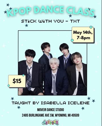 Stick With You by TXT class flyer